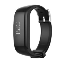(Black) Heart Rate Monitor USB Plug Detachable Dial Smart Wristband for Mobile Phone