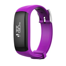 (Purple) Heart Rate Monitor USB Plug Detachable Dial Smart Wristband for Mobile Phone
