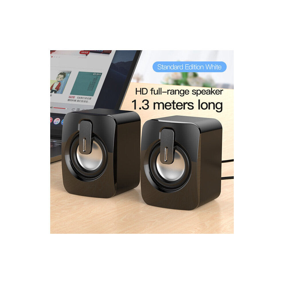 (Black) Mini Computer Speaker USB Wired Speakers 3D Stereo Surround Loudspeaker For PC Laptop Notebook Loudspeakers-image-OPC-PJFDQ8H-NEW