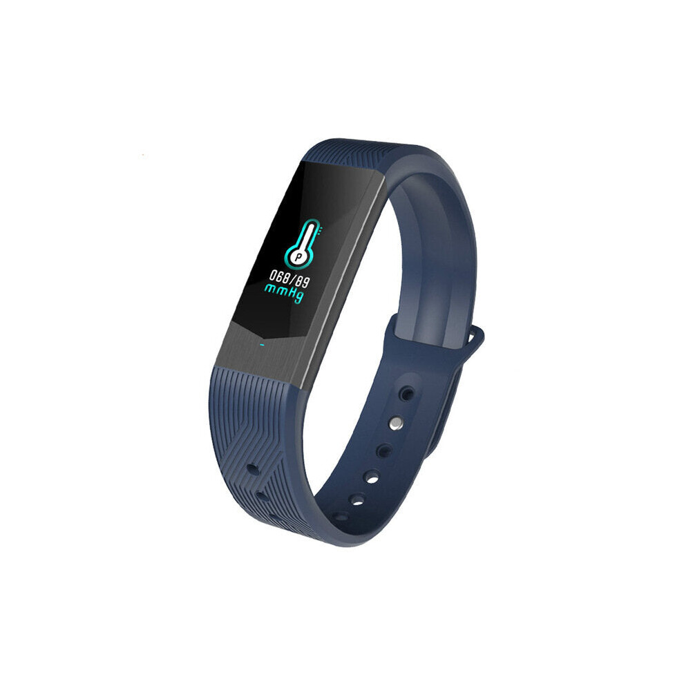 (Blue) Digital Led Heart Rate Monitor Pedometer Sleep Fitness Tracker Smart Bracelet Wristband Blue 9495687800196