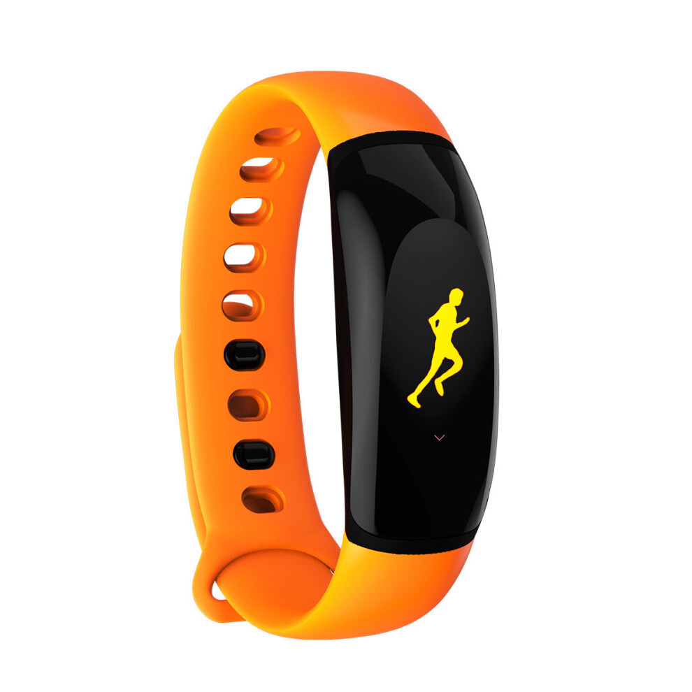 Greenzech (Orange) Heart Rate Blood Pressure Monitor Waterproof Smart Sports Wristband