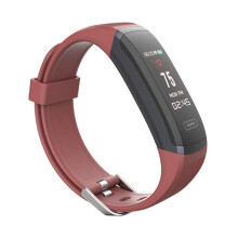 (Red) 0.96inch Color Screen Heart Rate Monitor Fitness Tracker Bluetooth Smart Wristband