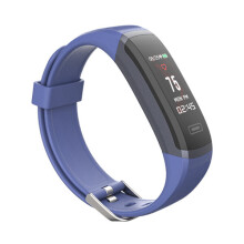 (Blue) 0.96inch Color Screen Heart Rate Monitor Fitness Tracker Bluetooth Smart Wristband