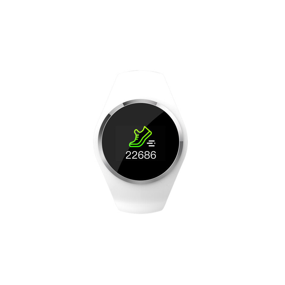 Greenzech (White) 1.0Inch Blood Pressure Heart Rate Monitor Long Standby Fitness Tracker Smart Wristband