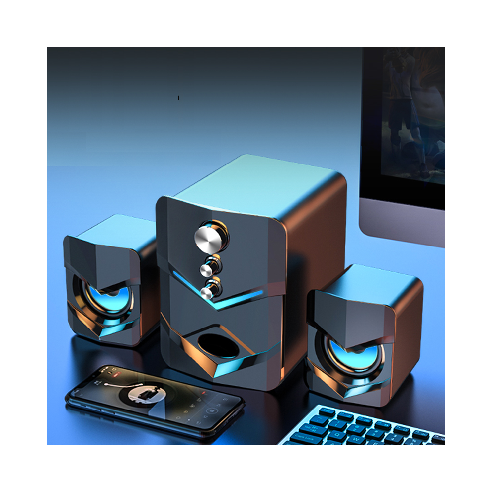 (With Bluetooth) 3 In 1 Computer Speaker 2.1 Channel Speaker Usb 3.5Mm Wired Bluetooth Computer Pc Stereo Desktop Speaker Subwoofer 6112212096215