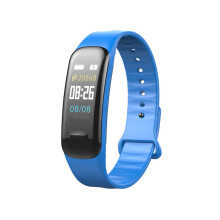 (Blue) Blood Pressure Oxygen Heart Rate Monitor Fitness Tracker Bluetooth Smart Wristband