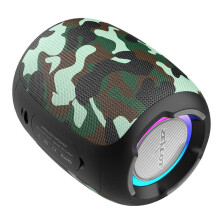 (Camouflages) Wireless Bluetooth Speaker 20W Portable Subwoofer Hi-Fi Heavy Bass FM Radio TF Card IPX6 Waterproof