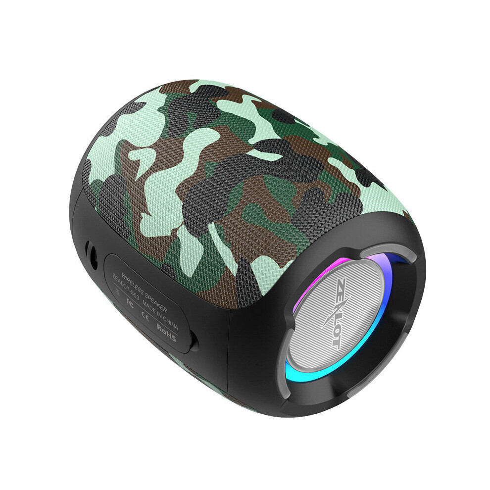 (Camouflages) Wireless Bluetooth Speaker 20W Portable Subwoofer Hi-Fi Heavy Bass Fm Radio Tf Card Ipx6 Waterproof 6112212096413