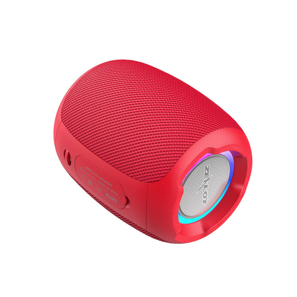 (Red) Wireless Bluetooth Speaker 20W Portable Subwoofer Hi-Fi Heavy Bass Fm Radio Tf Card Ipx6 Waterproof Red 6112212096420