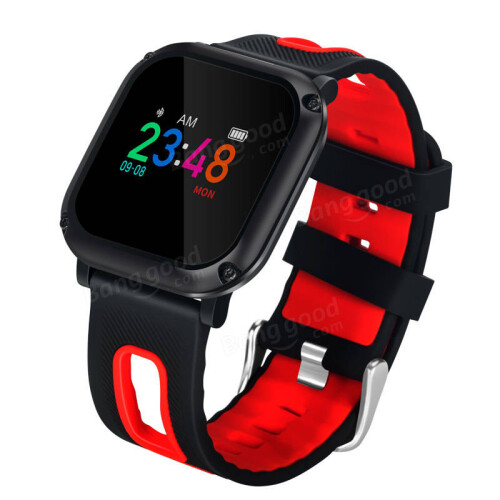 (Red) Multifunction Bluetooth IP68 Waterproof Heart Rate Digital Sport Smart Wristband for IOS Android 1