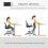 Vinsetto Vinsetto Draughtsman Chair Tall Office Chair with Adjustable Height 4