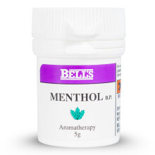 Menthol Crystals 5g Congestion Blocked Nose Relief Cold Flu Natural