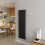 AICA (Single 1600x472mm, Black) Designer Oval Column Radiator Central Heating 1