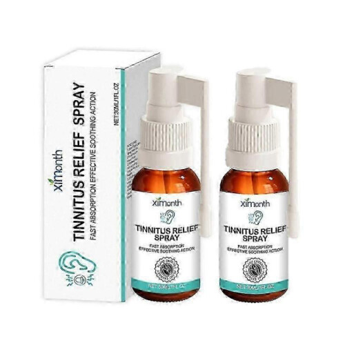 (2pcs) 1-3X Tinnitus Spray Ear Ringing Relief Relieving Ear Drops Hearing 30ml