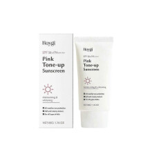 Soothing Pink Tone Up Sunscreen, Mineral Sunscreen for Dehydrated Skin, Lightweight, Non-Greasy Formula, Skin Tone Correction, SPF 50+