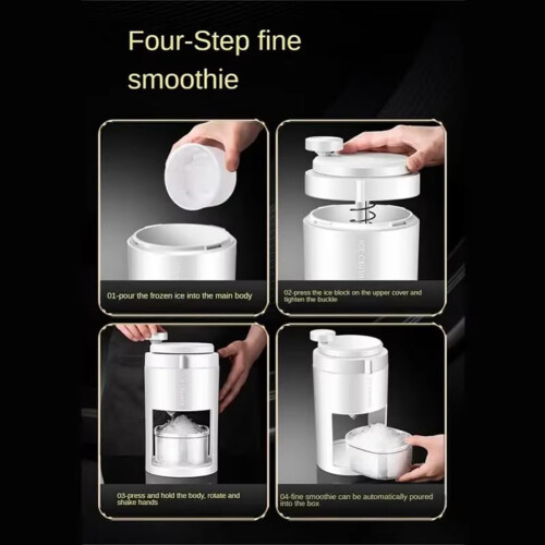 Portable Manual Ice Crusher Multifunctional Smoothie Maker Hand Ice Shaver For Home Kitchen Compact Tool 1