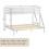 Vida Designs (White) Sydney Triple Bunk Bed - Single Double Ladder 8