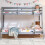 Vida Designs (Grey) Sydney Triple Bunk Bed - Single Double Ladder 4