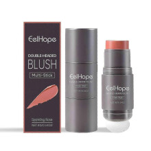 (Rose Color 4G) Eelhope Double-Headed Blush Multi-Purpose Stick Natural Light Nude Makeup Long Lasting Color Rendering Rosy Makeup Stick