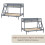 Vida Designs (Grey) Sydney Triple Bunk Bed - Single Double Ladder 6