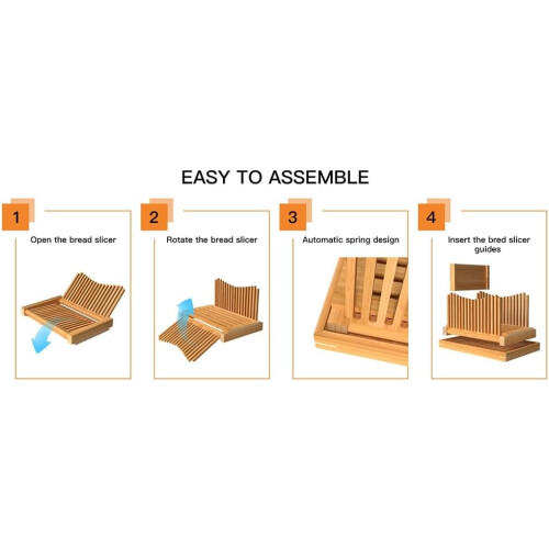Bamboo Wood Bread Cutter Adjustable Thickness For Homemade Bread Bread Maker Compatible Model A Toast Cutting Board 2