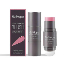 (Peony Color 4G) Eelhope Double-Headed Blush Multi-Purpose Stick Natural Light Nude Makeup Long Lasting Color Rendering Rosy Makeup Stick