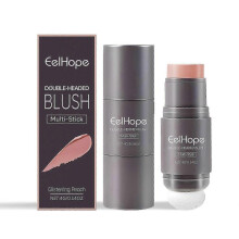 (Peach Color 4G) Eelhope Double-Headed Blush Multi-Purpose Stick Natural Light Nude Makeup Long Lasting Color Rendering Rosy Makeup Stick