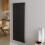 AICA (Single 1600x590mm, Black) Designer Oval Column Radiator Central Heating 1