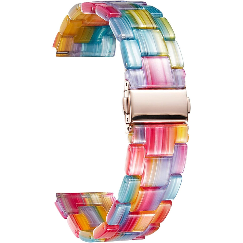 (16mm, Rainbow) Resin Watch Straps 14 16 18 20 22 mm for Women Replacement Watch Band 14 Colors Ladies Smart Watch Bracelets Pro Samsung Huawei Ticwat-image-OPC-PJFDSF6-NEW