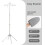 Steam Iron Floor-Standing Stand, Foldable Tripod, Garment Hanger, Black 2