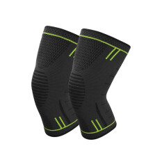 Knee Guards Silicone Non-Slip Sport Knee Pads For Running, Cycling, Basketball - Green, Size L - 1 Pair