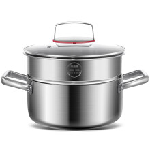 316 Stainless Steel Honeycomb Steamer Non-Stick Thickening Household Uncoated Cooking Pot 20cm