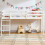 Vida Designs (White) Sydney High Sleeper Bunk Bed with Storage Ladder 5
