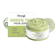 Hoygi Green Tea Facial Scrub Cleansing Pore Dirt Replenishes Hydrating and Hydrating Gentle Exfoliating and Nourishing Skin