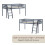 Vida Designs (Grey) Sydney High Sleeper Bunk Bed with Storage Ladder 6