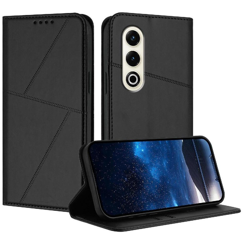 (Black) Case For Itel S25 Anti-Fingerprint Matte Texture Shockproof Cover With Card Slots And Kickstand Black 764563154241