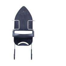 Ironing Board Holder Wall Mount, Black Metal With Two Hooks, Fits Most Ironing Boards, Laundry Room Storage