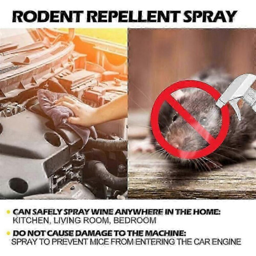 (2pcs) 1-3pcs Automobile Engine Rat Mouse Repellent Spray Natural Vehicle Protection 1