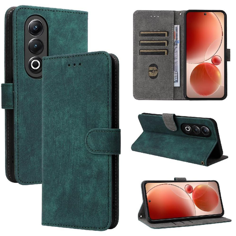 (Green) Case For Itel S25 4G Pu Leather Magnetic Closure Rfid Blocking Card Slots Cover Flip Folio Wallet Green 764563154661