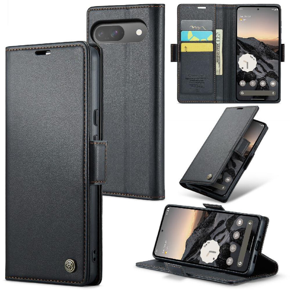 Photos - Case  me  for Google Pixel 10 Pro 5g Kickstand Shockproof  Card Slot Anti Fraud Wallet (Black)