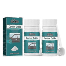 (2PCS) 1-3X Deep Scratch Remover,Repair Glass Polishing Kit Cerium Oxide Powder 100g