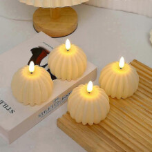 (Pumpkin) Pumpkin Battery Operated Candle, Flameless Pumpkin Shaped Candles