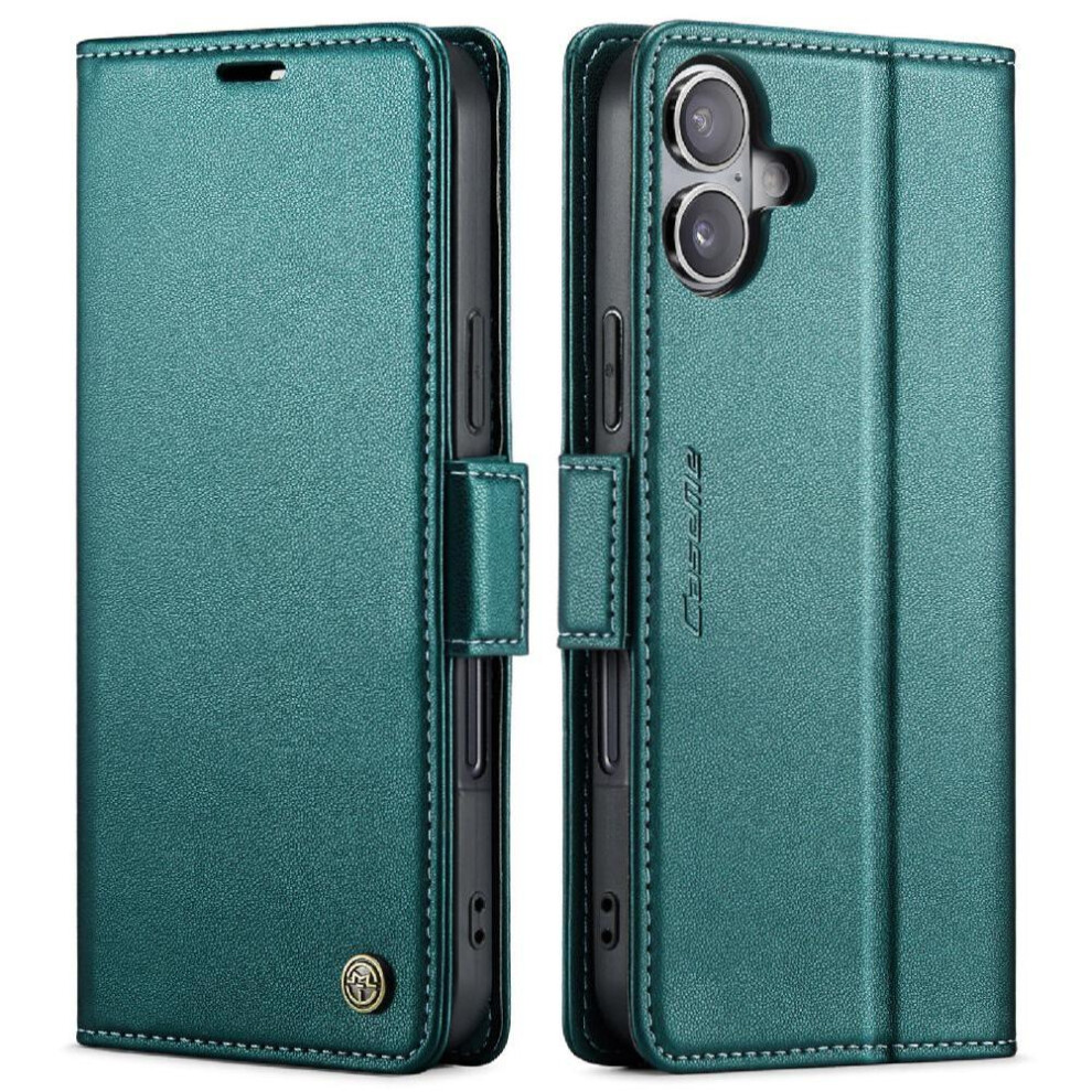 (Green) Caseme Case For Iphone 17 Kickstand Anti Fraud Shockproof Case Wallet Case Card Slot Green 764563157433