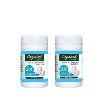 2pcs Chlorine Tablets Swimming Pool Cleaning Tablet Hign Quality Effective Sanitation Disinfect 100g