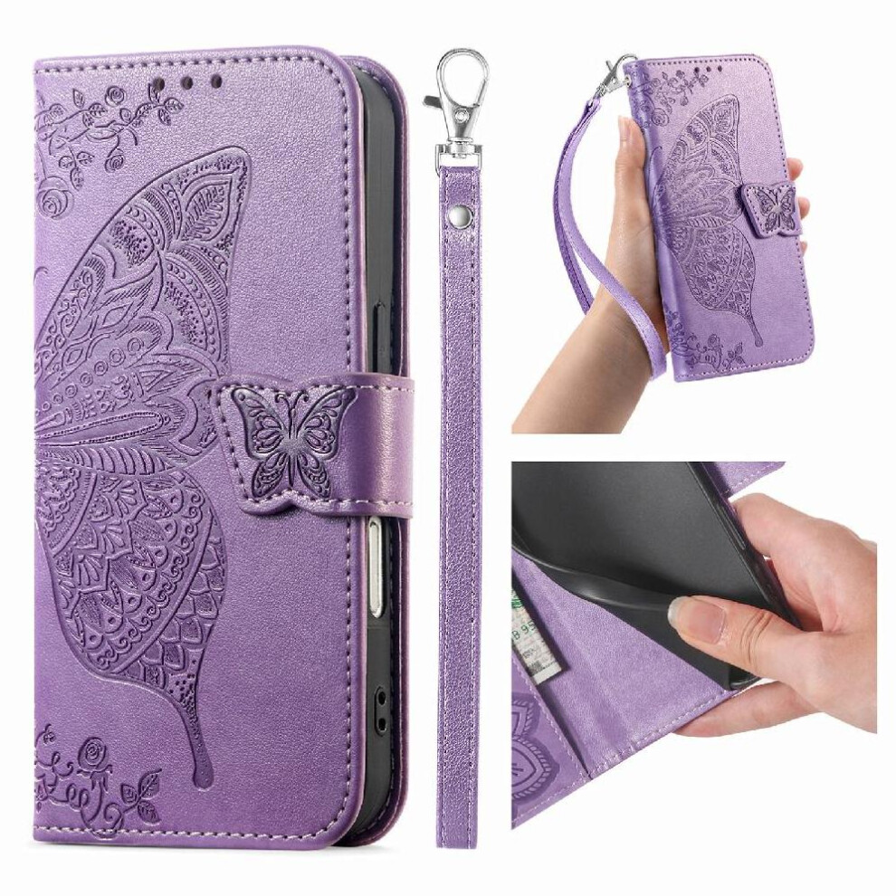( Violet) Case For Iphone 17 Pro Wing Butterfly Wallet Multi-Color Business Light 764563158492