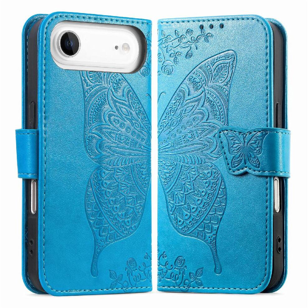 (Blue) Case For Iphone 17 Air Multi-Color Wallet Wing Business Butterfly Blue 764563158577