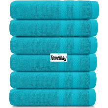 6 X Large Jumbo Bath Sheets 100% Egyptian Cotton Luxury Soft Big Bathroom Towels (Teal)
