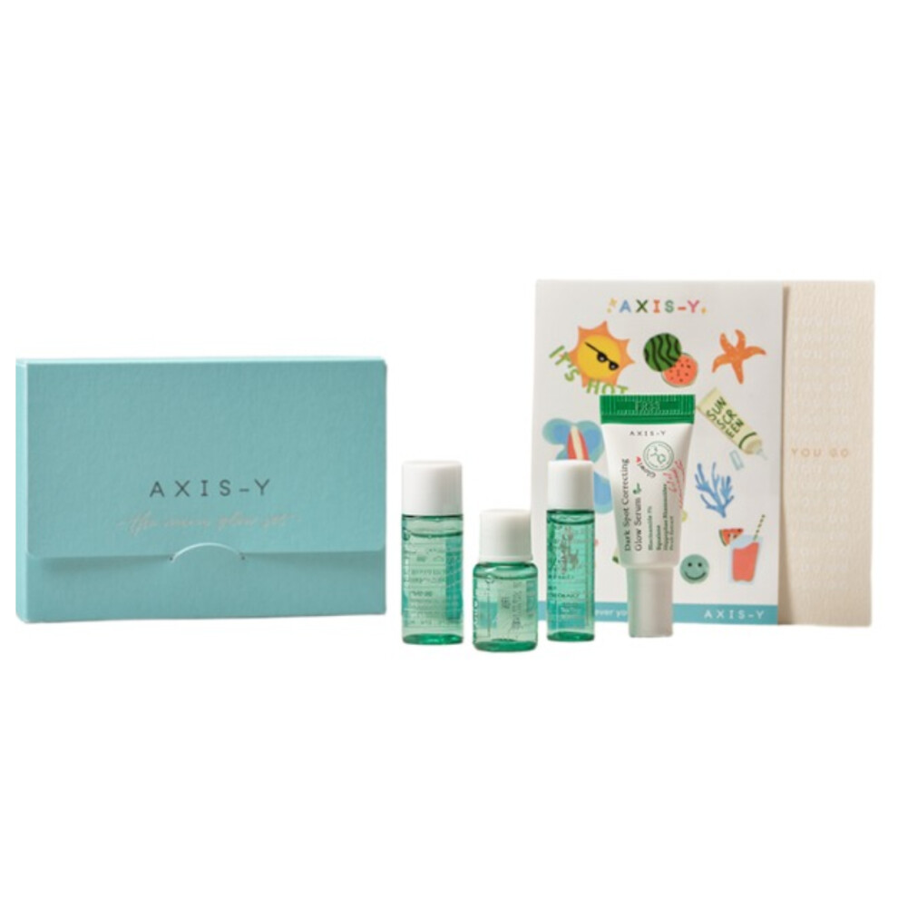 Axis-Y The Mini Glow Set -Travel-Friendly Brightening Skincare Kit for Glowing, Even-Toned Skin