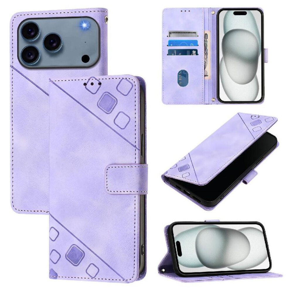 (Purple) Case For Iphone 17 Pro Max Wallet Flip Cover Card Holder Magnetic Leather Purple 764563159703