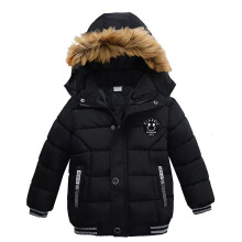 (Jk036-Black, 3T(Size 100)) Baby Children Winter School Thick Fleece Warm Outerwear Coat Jacket Boys Fur